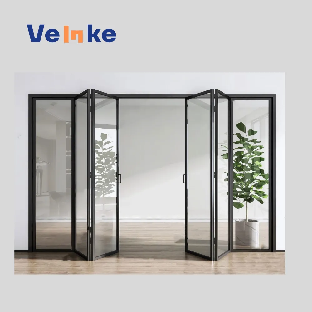 Premium Australian Aluminum Bi-Fold Door Residential Multi-Panel Folding Glass Systems Solutions for Modern Building Design